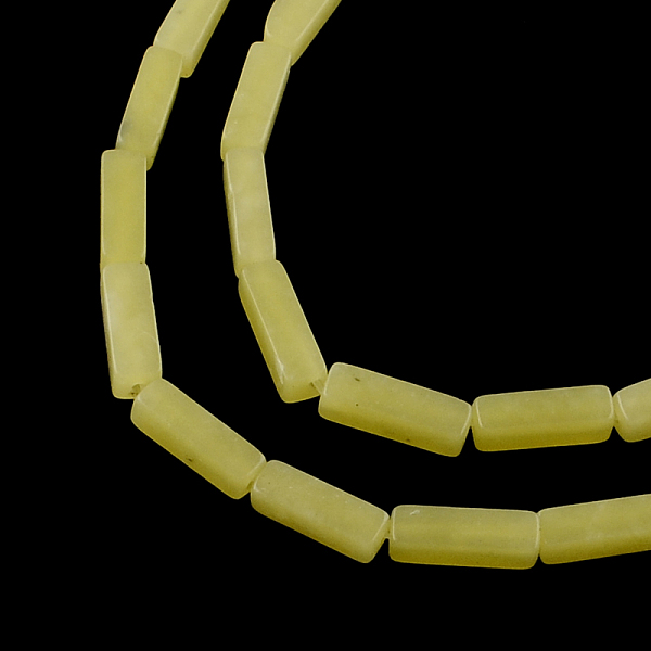 

PandaHall Cuboid Natural Olive Jade Gemstone Bead Strands, 11~14x4~5x4~5mm, Hole: 1mm, about 29~31pcs/strand, 15.3 inch Olive Jade Cuboid