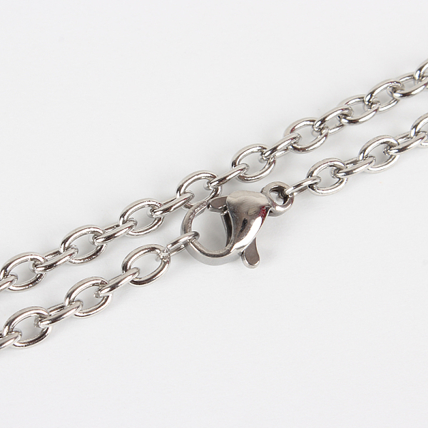 

PandaHall 304 Stainless Steel Cable Chain Necklace Making, with Lobster Claw Clasps, Stainless Steel Color, 23.6 inch(59.9cm) 304 Stainless...