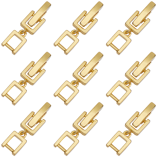 

PandaHall SUNNYCLUE 9Pcs Brass Fold Over Clasps, Bracelet, Necklace Jewelry Extender, Golden, 20~29mm, Link: 8x5.5x2mm, Clasp: 10x2x4mm...