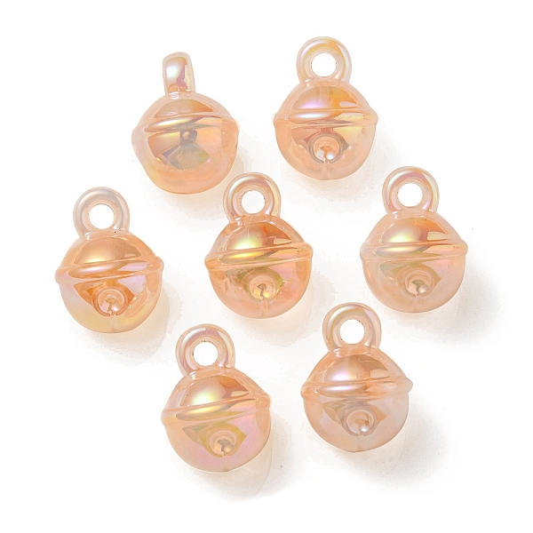 

PandaHall UV Plating Rainbow Iridescent Acrylic Pendants, Bell, PeachPuff, 20.5x15.5mm, Hole: 3.5mm Acrylic Bell Brown