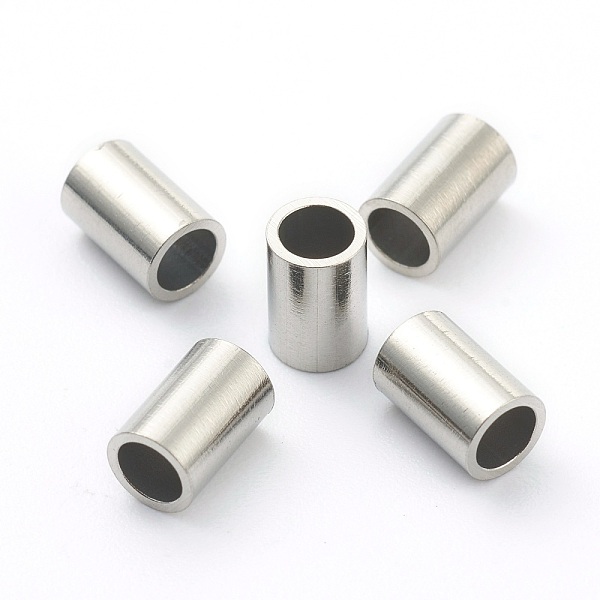 

PandaHall 304 Stainless Steel Beads, Tube Beads, Stainless Steel Color, 6x4mm, Hole: 3mm 304 Stainless Steel Tube