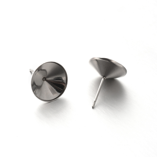 

PandaHall 304 Stainless Steel Stud Earring Settings for Pointed Back Xilion Rivoli Rhinestone, Stainless Steel Color, 12.5mm, Pin: 0.6mm...