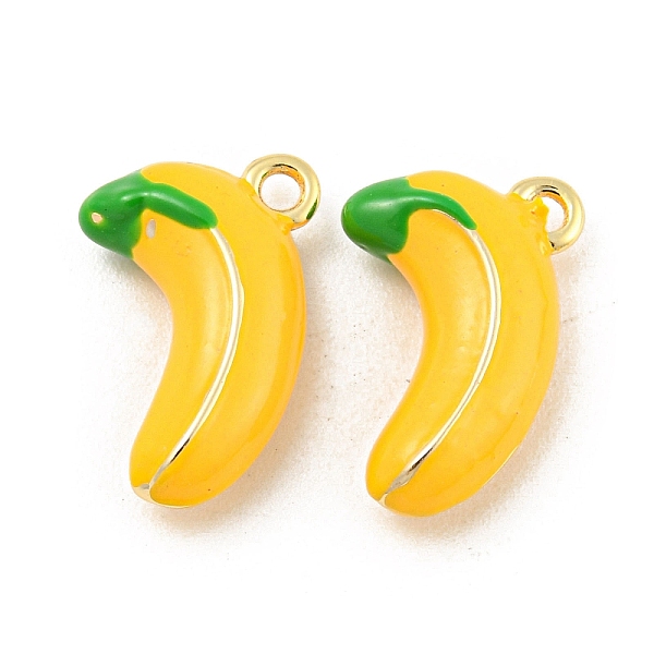

PandaHall Brass Enamel Pendants, Real 18K Gold Plated, Banana, 14.5x10x4.5mm, Hole: 1.5mm Brass+Enamel Banana Yellow