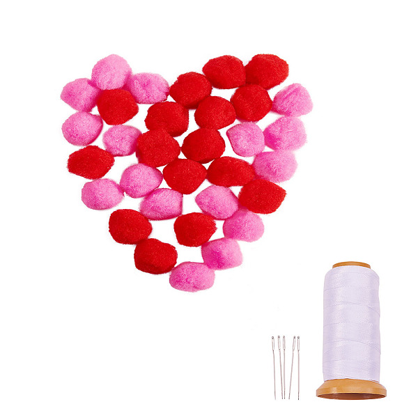 

PandaHall DIY Pom Pom Ball Decoration Making Kits, Including Pom Pom Balls, Nylon Threads and Iron Tapestry Needles, Mixed Color, Balls..., Multicolor