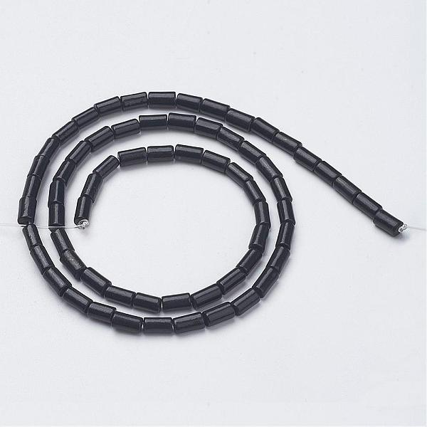 

PandaHall Synthetic Black Stone Beads Strands, Tube, 6~7x3~4x3~4mm, Hole: 0.5mm, about 63~66pcs/strand, 15.7~15.9 inch(400~405mm) Black...