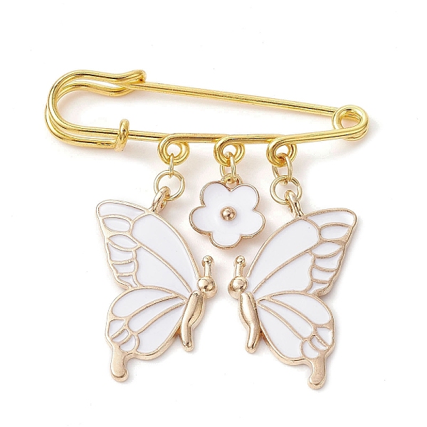 

PandaHall Butterfly & Flower Charm Alloy Enamel Brooches for Women, Iron Safety Pin Brooch, Kilt Pins, White, 50mm Alloy+Enamel Butterfly...