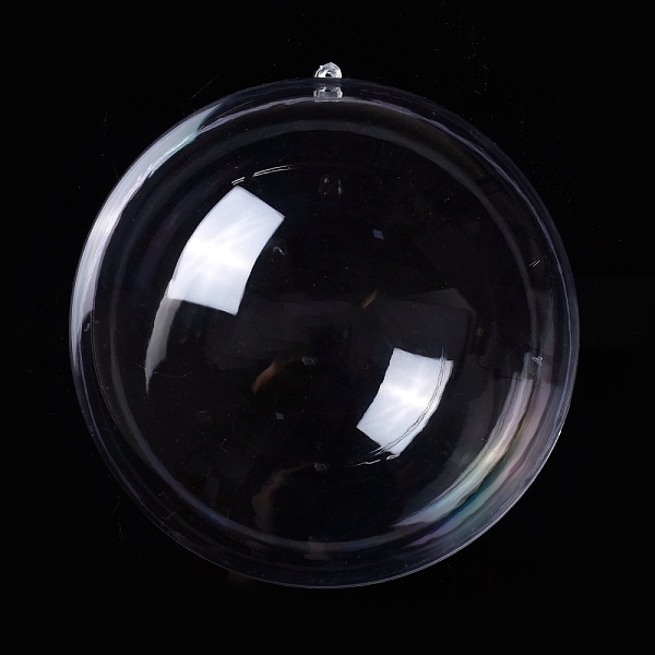 

PandaHall Openable Transparent Plastic Pendants, Fillable Plastic Bauble Christmas Ornament, Round, Clear, 16.4x15.6cm, Hole: 3mm, Inner...