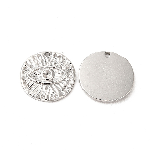 

PandaHall 304 Stainless Steel Pendant Rhinestone Settings, Flat Round with Eye, Stainless Steel Color, Fit for 1.8mm Rhinestone...