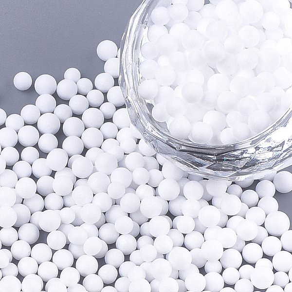 

PandaHall Small Craft Foam Balls, Round, for DIY Wedding Holiday Crafts Making, White, 2.5~3.5mm Foam White