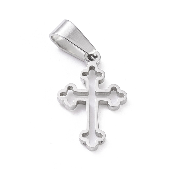 

PandaHall 304 Stainless Steel Pendants, Laser Cut, Hollow Cross, Stainless Steel Color, 19x12x1.5mm, Hole: 3.5x7mm 304 Stainless Steel Cross