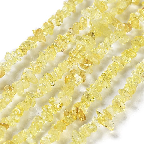 

PandaHall Natural Citrine Beads Strands, Chip, 1~5x3~16x3~5mm, Hole: 0.8~0.9mm, 29.92~32.68''(76~83cm) Citrine Chip
