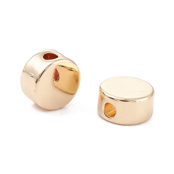 

PandaHall Rack Plating Brass Spacer Beads, Flat Round, Real 14K Gold Plated, 5x2.5mm, Hole: 1.2mm Brass Flat Round