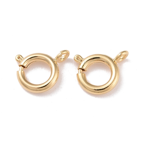 

PandaHall Eco-friendly Brass Spring Ring Clasps, Cadmium Free & Lead Free, Long-Lasting Plated, Real 24K Gold Plated, 11.4x9x2mm, Hole...