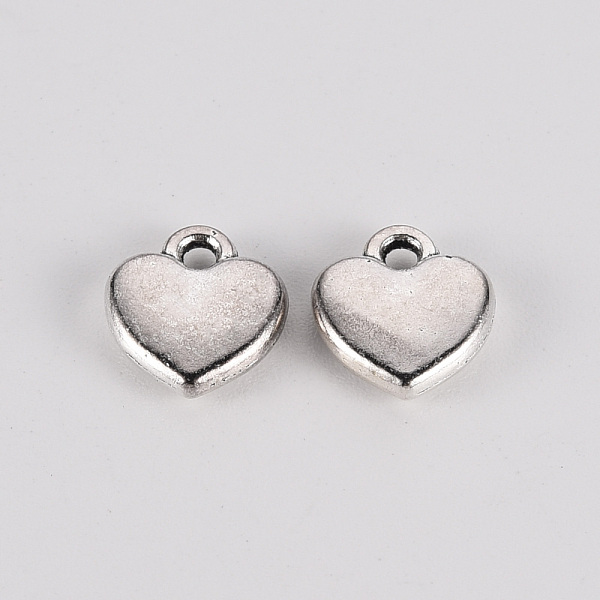 

PandaHall Tibetan Style Alloy Charms, Lead Free & Cadmium Free, Heart, Antique Silver, 9.5x8x2mm, Hole: 1.4mm Alloy Heart