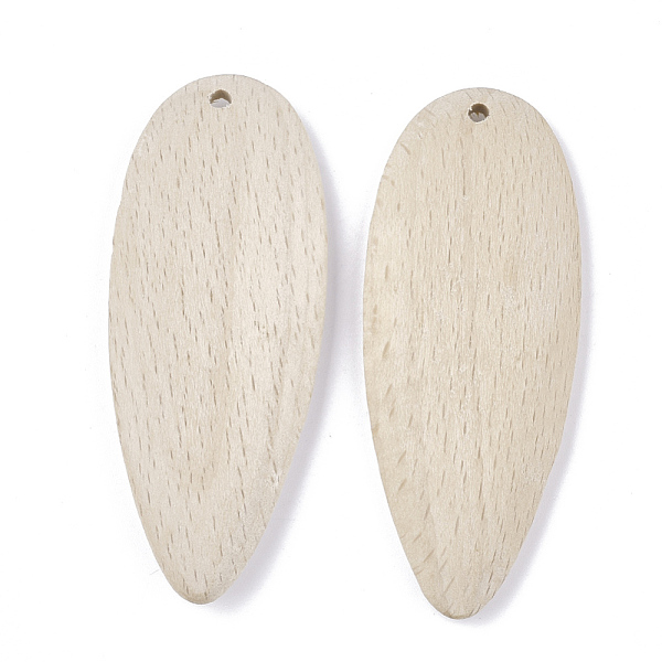 

PandaHall Beech Wood Pendants, Undyed, teardrop, PapayaWhip, 76x29.5x8.5mm, Hole: 3mm Wood Teardrop Orange