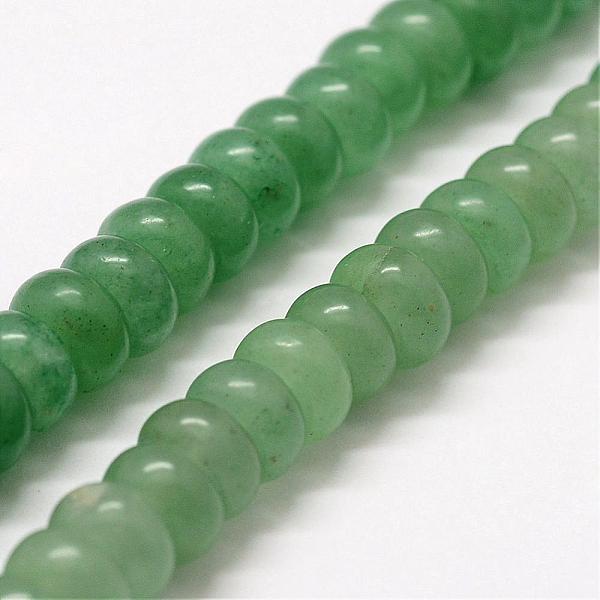 

PandaHall Natural Green Aventurine Bead Strands, Rondelle, 6x4mm, Hole: 1mm, about 92pcs/strand, 15.3 inch(39cm) Green Aventurine Rondelle