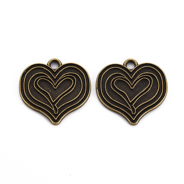 

PandaHall Tibetan Style Alloy Pendant Enamel Settings, Cadmium Free & Lead Free, Heart, Antique Bronze, 20x20x1mm, Hole: 2mm Alloy Heart