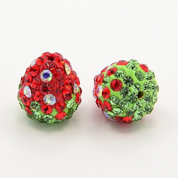 

PandaHall Clay Polymer Rhinestone Beads, Pave Disco Ball Beads, Grade A, Strawberry, Red, 14x13mm, Hole: 1mm Polymer Clay+Glass Rhinestone...