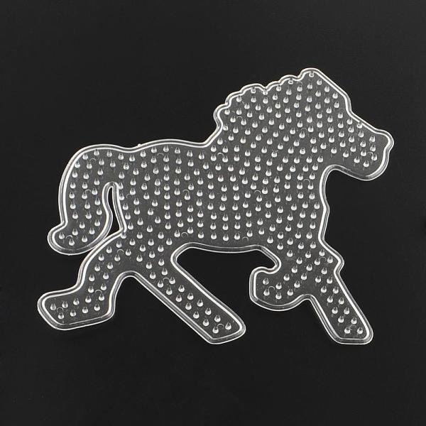 

PandaHall Horse ABC Plastic Pegboards used for 5x5mm DIY Fuse Beads, Clear, 143x155x5mm Plastic Horse Clear