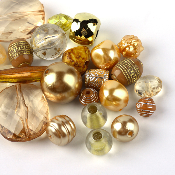 

PandaHall Acrylic Beads, Mixed Shapes, Peru, 5.5~28x6~20x3~11mm, Hole: 1~5mm Acrylic Mixed Shapes Brown