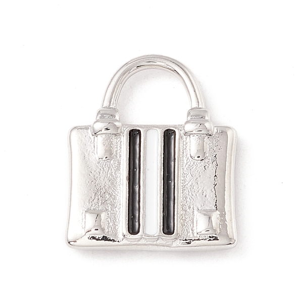 

PandaHall Brass Enamel Pendants, with Jump Rings, Cadmium Free & Lead Free, Long-Lasting Plated, Platinum, Lock, White, 20x16x3mm, Hole...