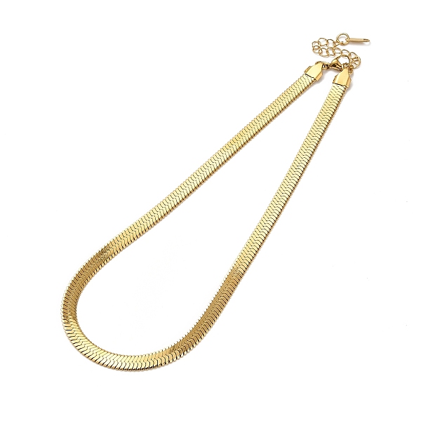 

PandaHall Ion Plating(IP) 304 Stainless Steel Herringbone Chain Necklace for Men Women, Real 18K Gold Plated, Wide: 6.5mm, 15.83 inch...