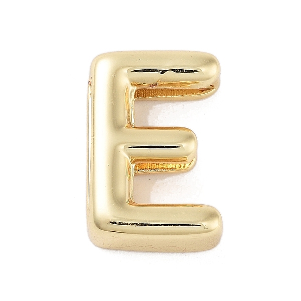 

PandaHall Rack Plating Brass Beads, Cadmium Free & Lead Free, Long-Lasting Plated, Real 18K Gold Plated, Letter E, 14.5x9.5x4.5mm, Hole...