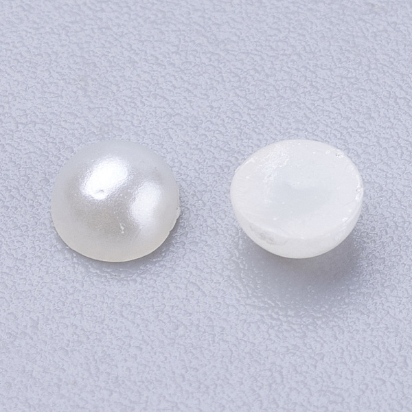 4MM Half Round Acrylic Cabochons Nail Art Gem Decorations