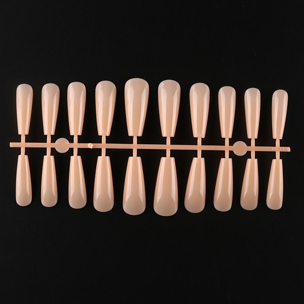 PandaHall Solid Color Plastic Seamless Toe False Nail, Practice Manicure Nail Art Tool, BurlyWood, 26~32x6~13mm, 20pcs/set. Plastic None...