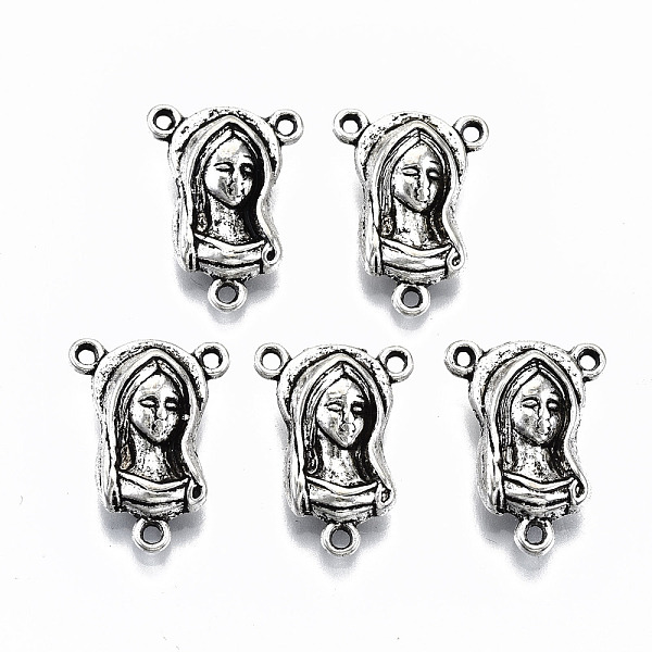 

PandaHall Tibetan Style Alloy Chandelier Component Links, 3 Loop Connectors, Nun Shape, Cadmium Free & Lead Free, Antique Silver, 20x15x6mm...