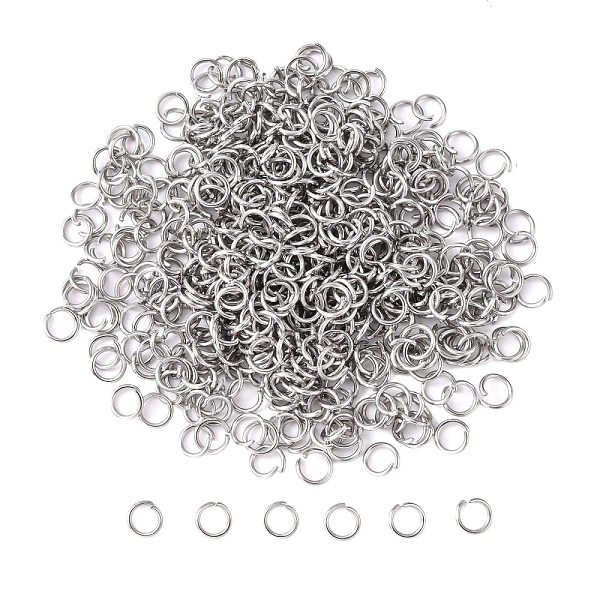 

PandaHall 304 Stainless Steel Open Jump Rings, Stainless Steel Color, 21 Gauge, 5x0.7mm, Inner Diameter: 3.6mm, about 5000pcs/bag 304...