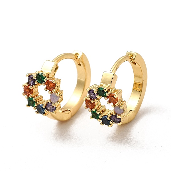 

PandaHall Rack Plating Brass Micro Pave Cubic Zirconia Hoop Earrings, Long-Lasting Plated Flower Earring for Women, Cadmium Free & Lead Free...