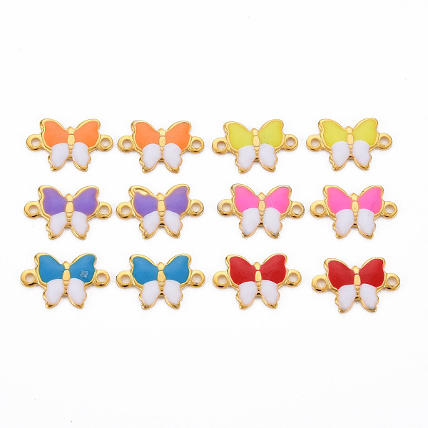 

PandaHall 304 Stainless Steel Enamel Links Connectors, Two Tone, Butterfly, Real 16K Gold Plated, Cadmium Free & Nickel Free & Lead Free..., Multicolor