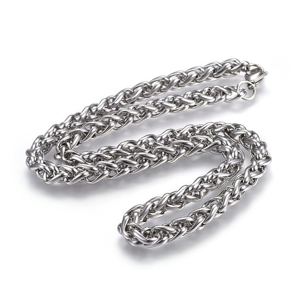 304 Stainless Steel Wheat Chain Necklaces