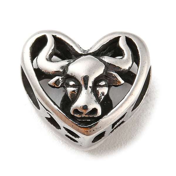 

PandaHall 316 Surgical Stainless Steel Hollow Out Beads, Heart with Twelve Constellations, Taurus , Taurus, 10x12x6.5mm, Hole: 4mm 316...