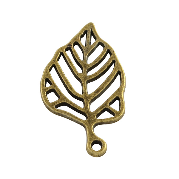 

PandaHall Tibetan Style Alloy Leaf Pendants, Cadmium Free & Nickel Free & Lead Free, Antique Bronze, 26x14.5x1mm, Hole: 1.5mm, about...