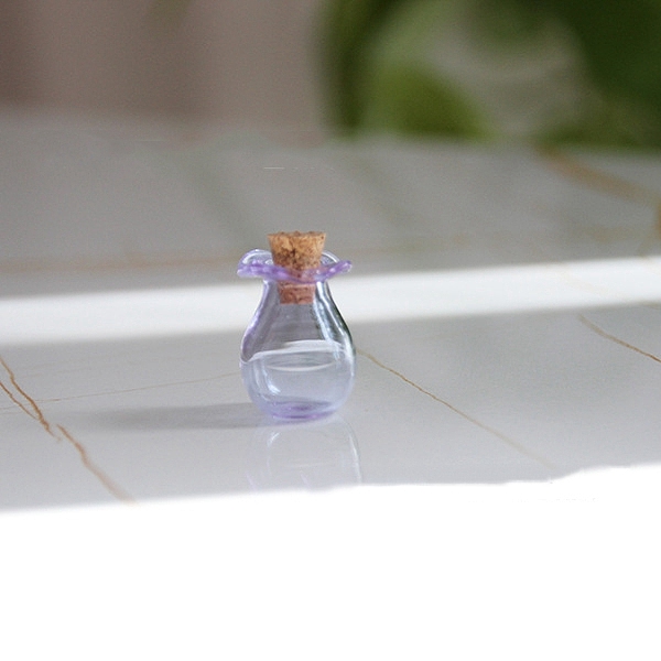 

PandaHall Glass Bottles Ornament, Micro Landscape Home Dollhouse Accessories, Pretending Prop Decorations, Lilac, 1.5x1.9cm Glass Bottle..., Purple