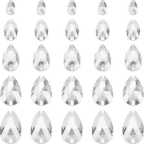 5 Size Sew on Rhinestone