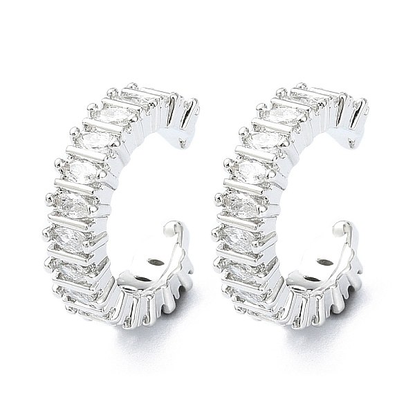 

PandaHall Rack Plating Brass Micro Pave Cubic Zirconia Cuff Earring, Cadmium Free & Lead Free, Long-Lasting Plated, Platinum, 15.5x4x13mm..., Clear
