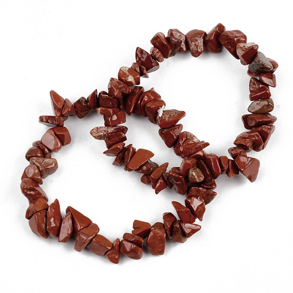 

PandaHall Unisex Chip Natural Red Jasper Beaded Stretch Bracelets, Inner Diameter: 1-3/4~2 inch(4.5~5cm) Red Jasper