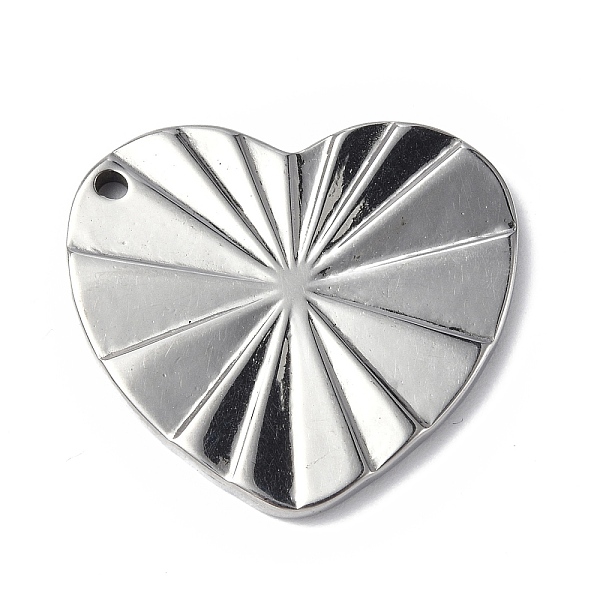 

PandaHall 304 Stainless Steel Pendants, Heart Charm, Stainless Steel Color, 22.5x25x2mm, Hole: 1.5mm 304 Stainless Steel Heart