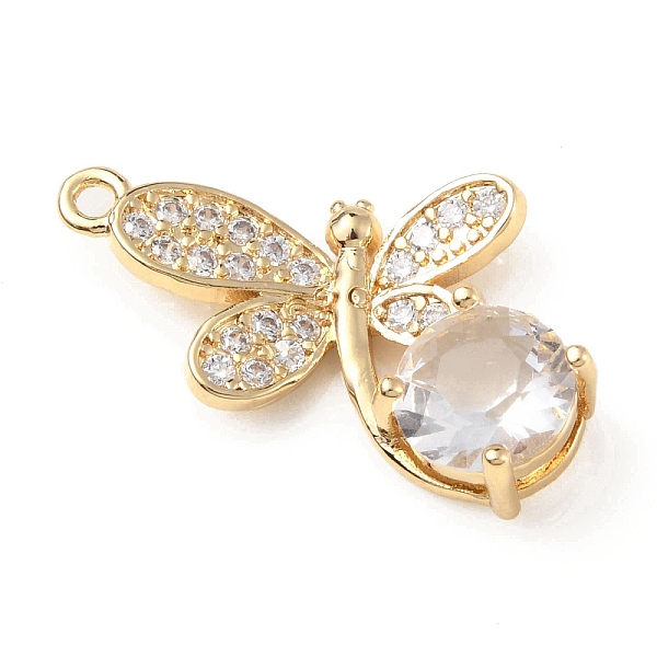 

PandaHall Brass with K9 Glass & Rhinestone Pendants, Light Gold, Dragonfly Charms, Crystal, 26x15x5.5mm, Hole: 1.5mm K9 Glass Dragonfly..., Clear