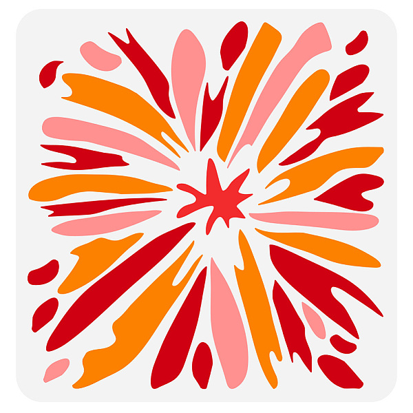 

PandaHall PET Hollow Out Drawing Painting Stencils, for DIY Scrapbook, Photo Album, Flower, 30x30cm Plastic Flower