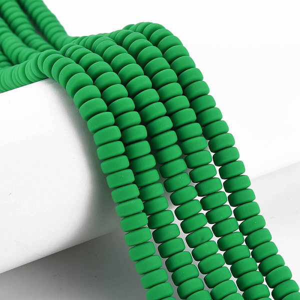 

PandaHall Handmade Polymer Clay Beads Strands, for DIY Jewelry Crafts Supplies, Flat Round, Green, 6~7x3mm, Hole: 1.5mm, about...