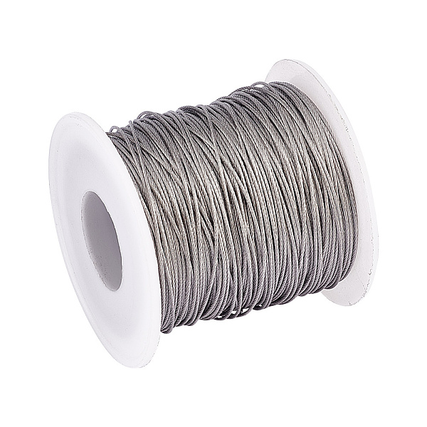 

PandaHall Tiger Tail Wire, 304 Stainless Steel Wire, for Jewelry Making, Stainless Steel Color, 0.8mm, about 120m/roll Stainless Steel Round