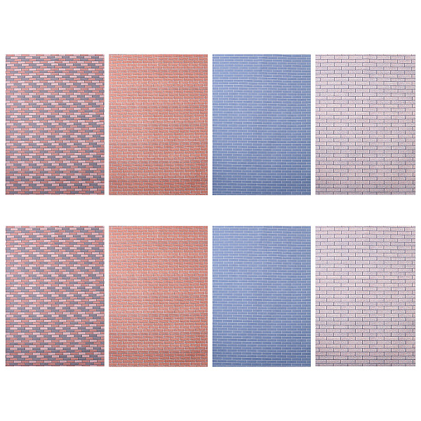 8Pcs 4 Colors Miniature Wallpapers