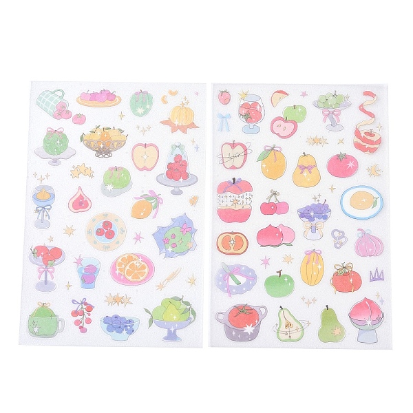 

PandaHall 2Pcs 2 Styles PET Self-Adhesive Stickers, for Party Decorative Presents, Fruit, 218x125x0.8mm, Sticker: 8~45x5~36mm, 1pc/style PET...