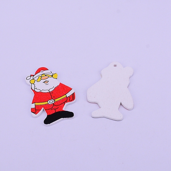 

PandaHall Printed Wooden Pendants, for Sewing Crafting, for Christmas, Dyed, Father Christmas, Red, 41x27.5x1.5mm, Hole: 2.5mm Wood Human...