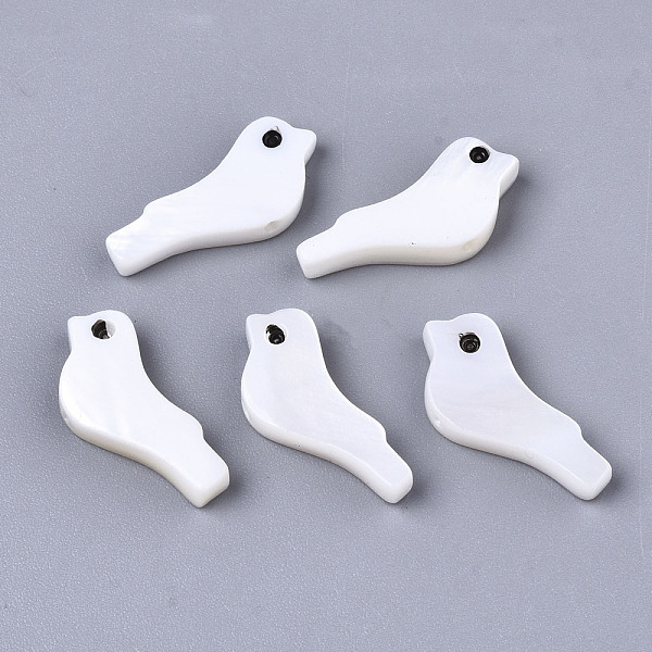 

PandaHall Natural Freshwater Shell Beads, Bird, White, 7x16.5x2.5mm, Hole: 1mm Freshwater Shell Bird White