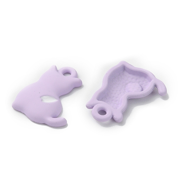 

PandaHall Spray Printed Alloy Pendants, Cat Charm, Lavender, 15.5x11.5x2.5mm, Hole: 1.5mm Alloy Cat Shape Purple